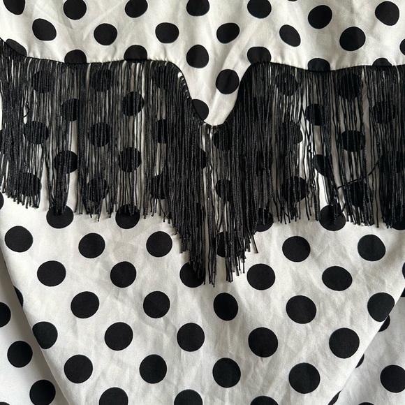 Polka Dots Asymmetric Shrug - Picture 4 of 5